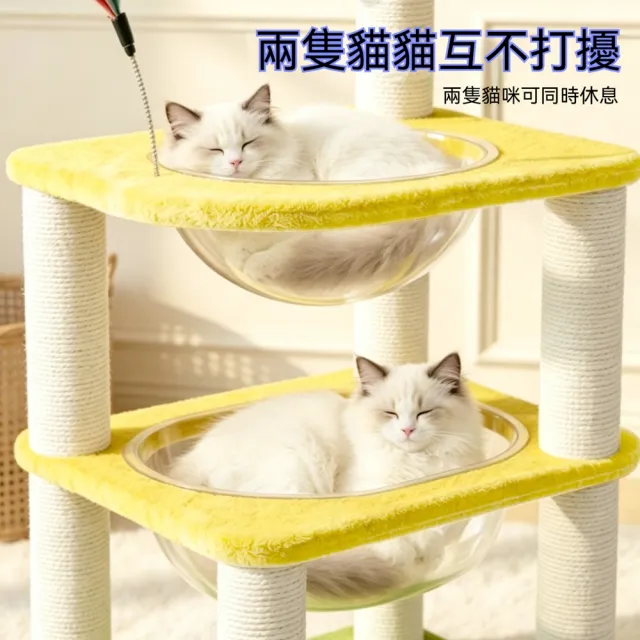 【科凌】太空艙貓爬架貓窩一體 劍麻貓抓柱攀爬跳台貓咪傢俱
