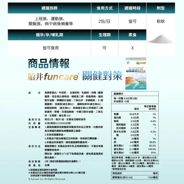 【funcare 船井生醫】關健對策2盒_共60入(衛福部核准健康食品)