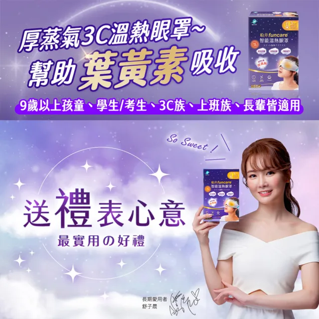 【funcare 船井生醫】智能石墨烯溫感熱敷厚蒸氣眼罩+眼周噴霧_共2組(舒子晨&眼科醫師推薦)