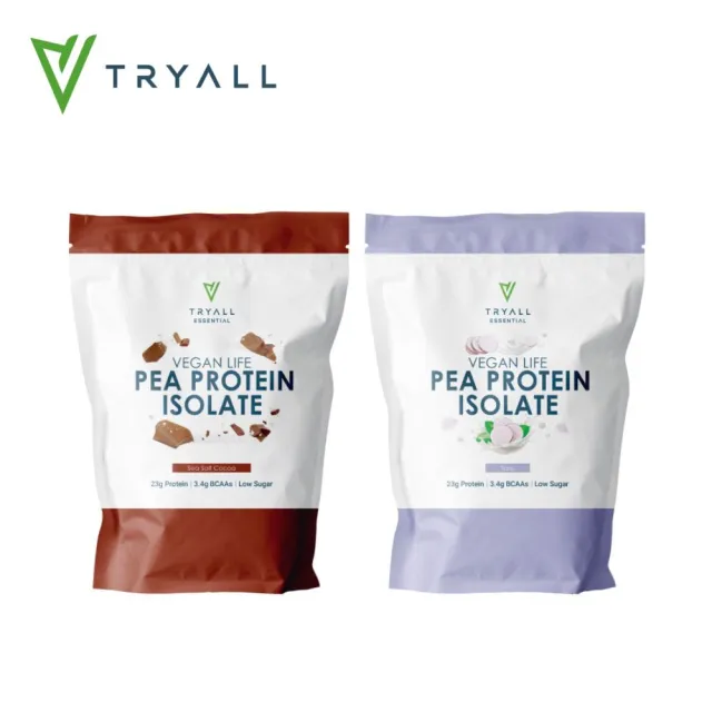 【TRYALL】豌豆植物蛋白 海鹽可可/濃芋厚奶 兩口味任選(1kg/袋)