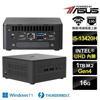 【ASUS 華碩】RNUC13ANHH50000{奧理昂7M60W} Win11迷你電腦(i5-13420H/16G/1TB SSD)