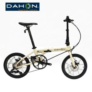 【DAHON 大行】K9 16吋9速鋁合金碟煞折疊腳踏車-米白(KAA693mini/小折/通勤/休閒/代步)
