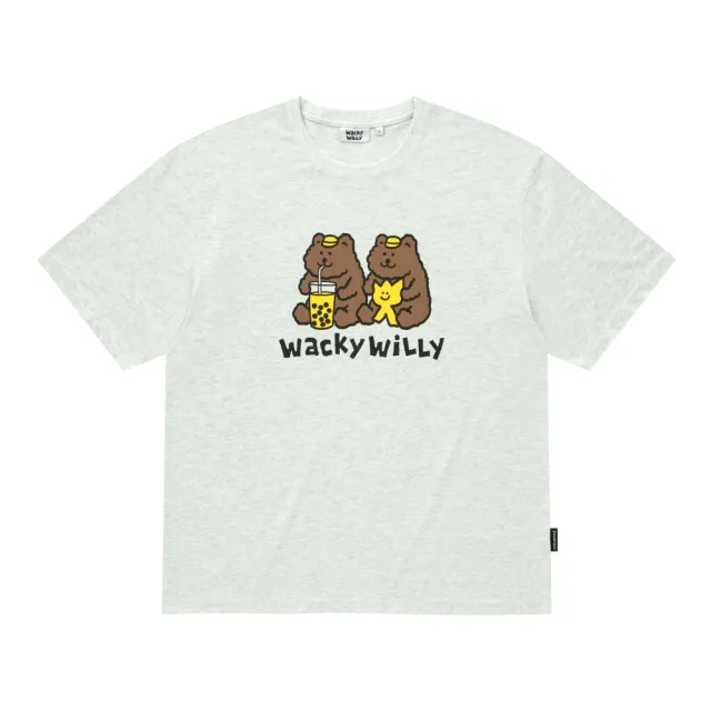 【Wacky WiLLY】台灣限定 KIKY珍珠奶茶短袖T恤 淺灰(UNI短袖上衣)
