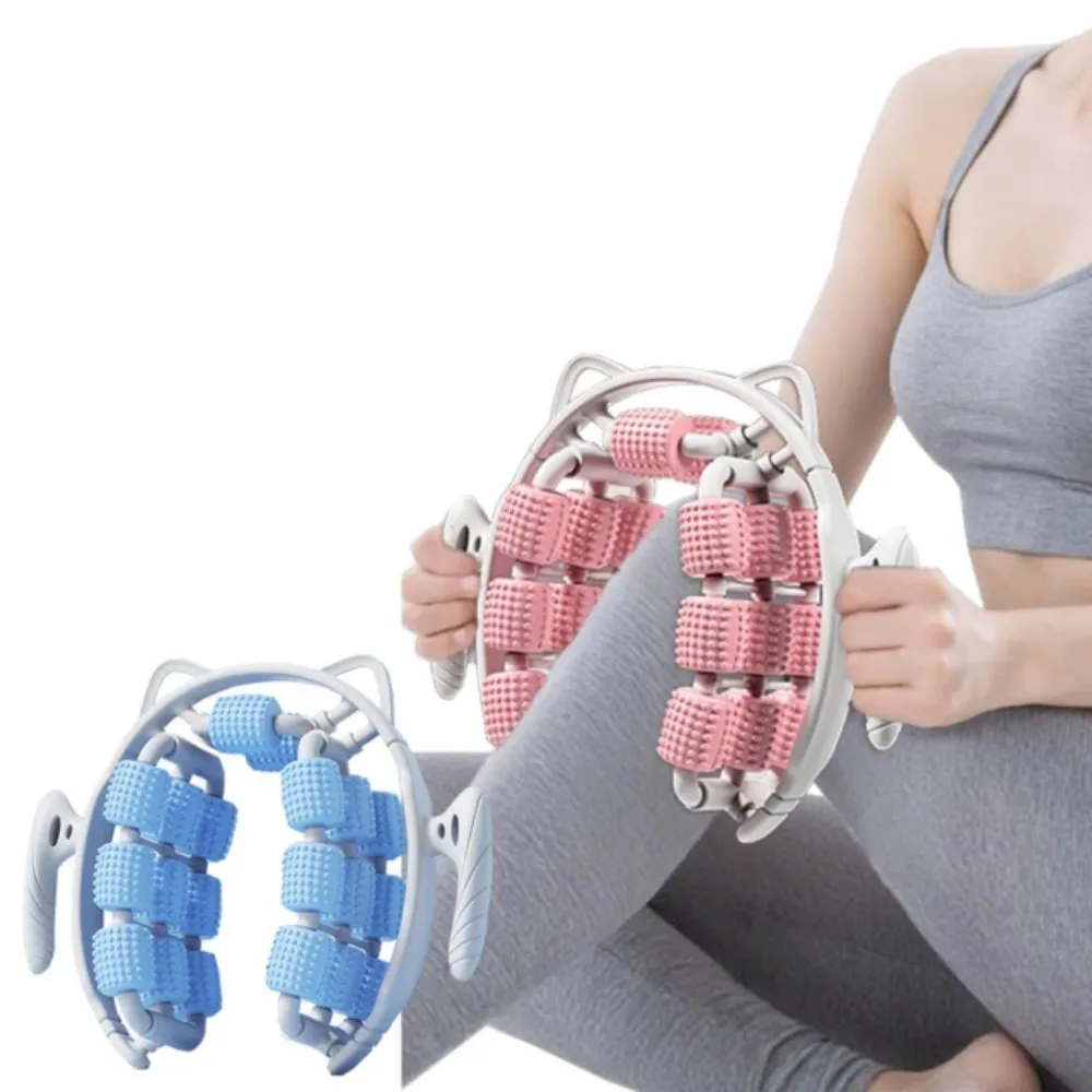 【MUAN】環形滾輪按摩器 3層20輪夾腿神器 瘦腿按摩器 經絡疏通棒 手臂/頸部/小腿按摩 居家紓壓必備