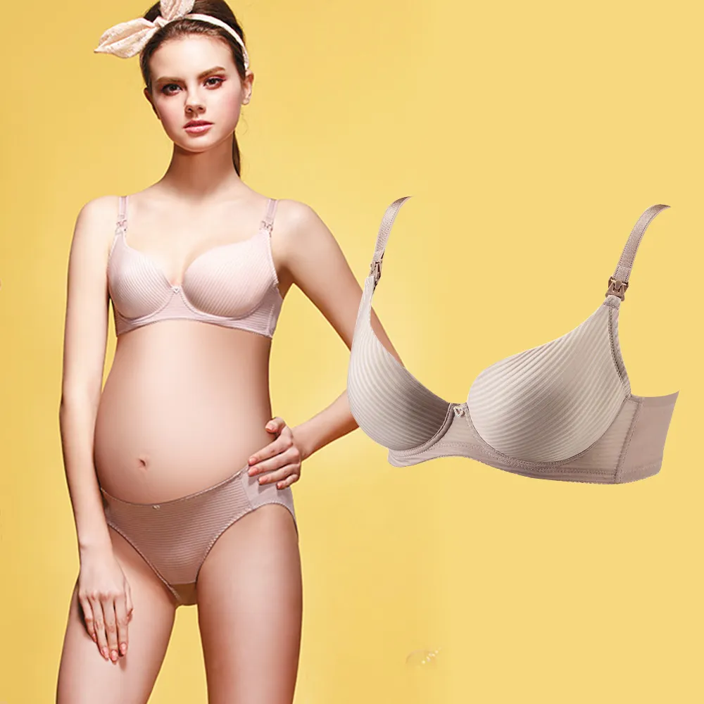 【Gennies 奇妮】哺乳內衣 波挺UP直力棉軟鋼圈內衣 歐歐咪妮(紫芋 特選)