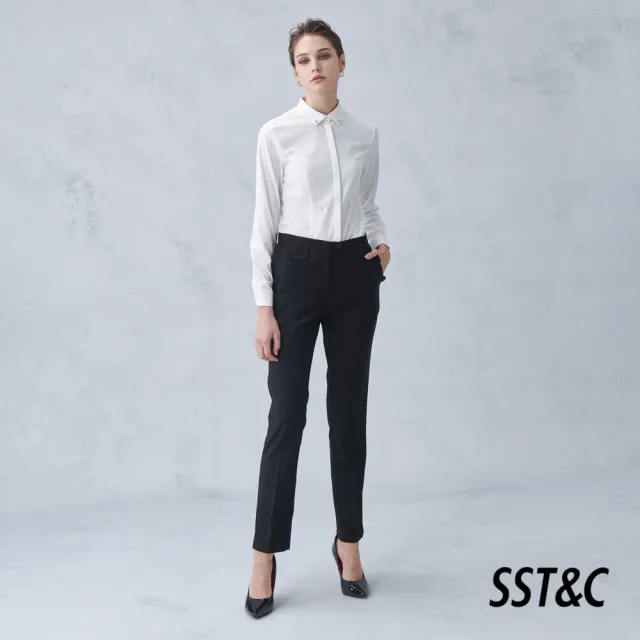 【SST&C】女裝 黑色直筒西裝褲7262212002(雙11精選)