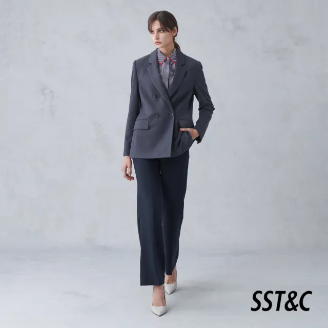 【SST&C】女裝 岩灰翻領外套8162211006(雙11精選)