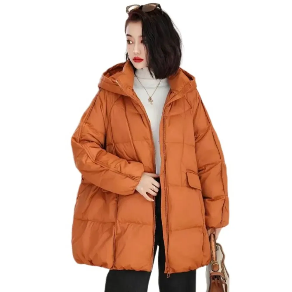 【米蘭精品】極速出貨 真羽絨90%鴨絨羽絨外套(民族風保暖連帽女夾克6色74jx60)