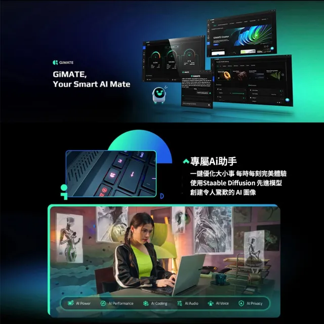 【GIGABYTE 技嘉】16吋AMD Ryzen AI 7 350 RTX5060 輕薄電競筆電(AERO X16/16G/1TB/Win11)
