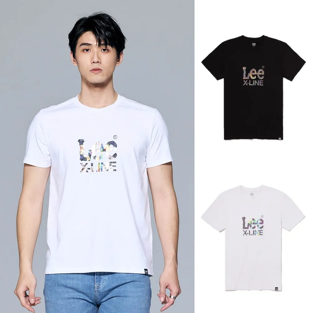 【Lee】男裝 短袖T恤 / 胸前閃色 系列LOGO印花 共2色 標準版型(LB302011K11 / LB302011K14)