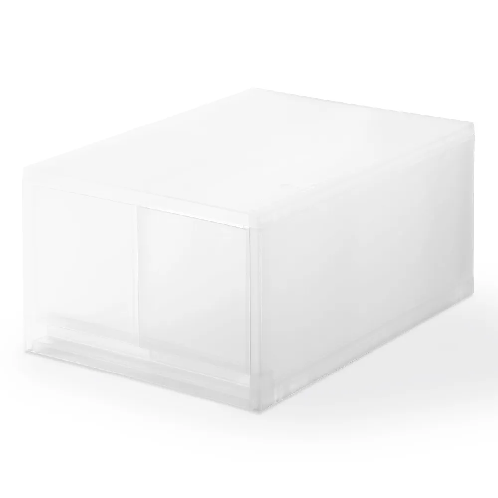 【MUJI 無印良品】PP盒/深型/2格/附隔板/正反疊/