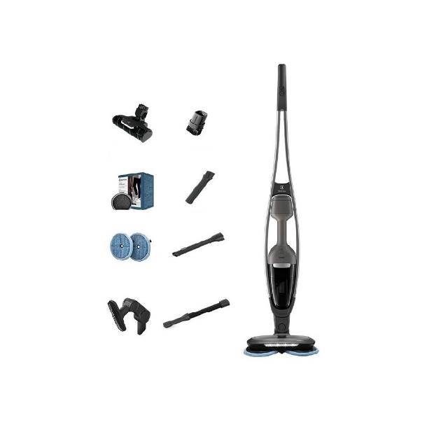 【Electrolux 伊萊克斯】700系列 吸塵濕拖三合一直立濕拖吸塵器(EFS71423 沉穩灰)