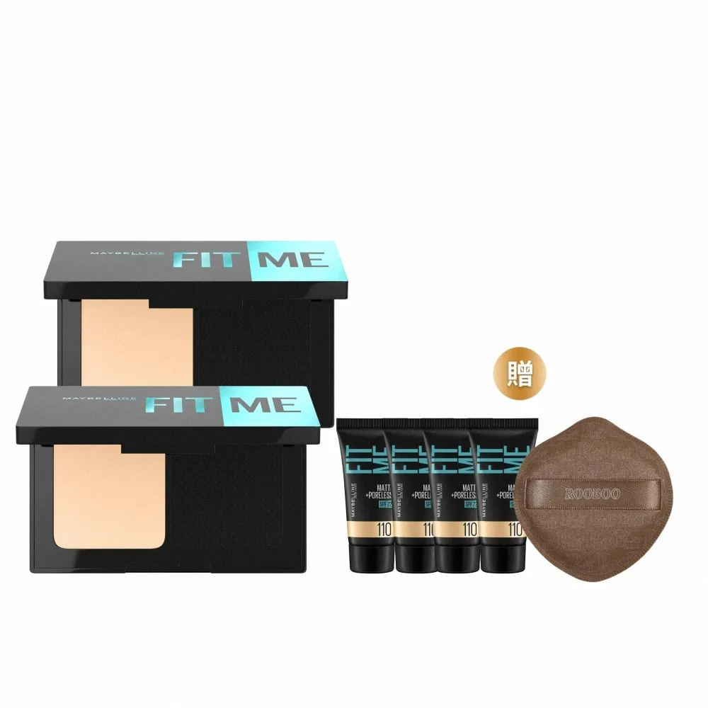 【MAYBELLINE 媚比琳】反孔特霧全進化零瑕嫩粉餅SPF44 2入組(#最強磨皮嫩粉餅)