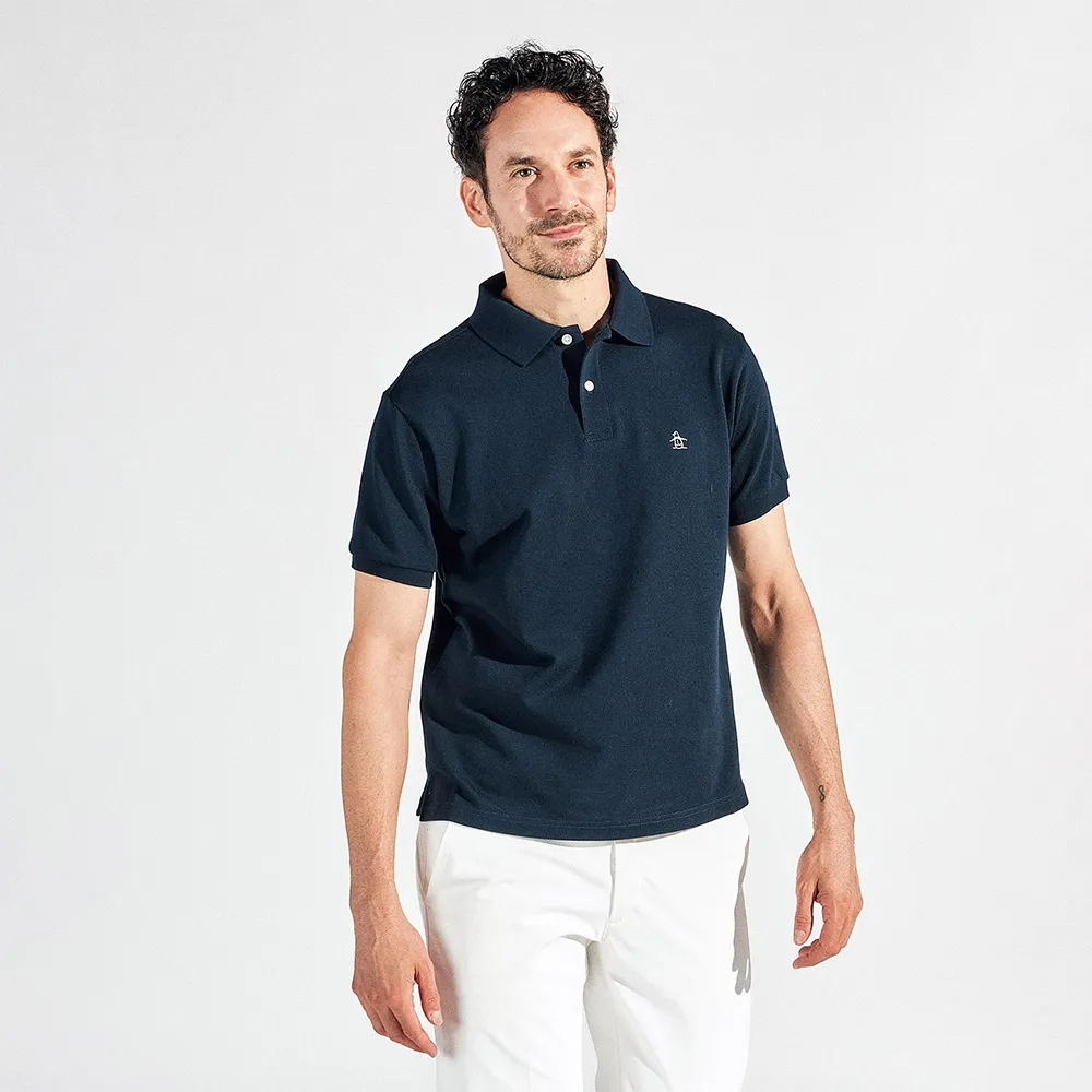 【Munsingwear】企鵝牌 男款藏青色高級材質親膚舒適透氣合身剪裁時尚風格短袖POLO衫 MGVJ2500