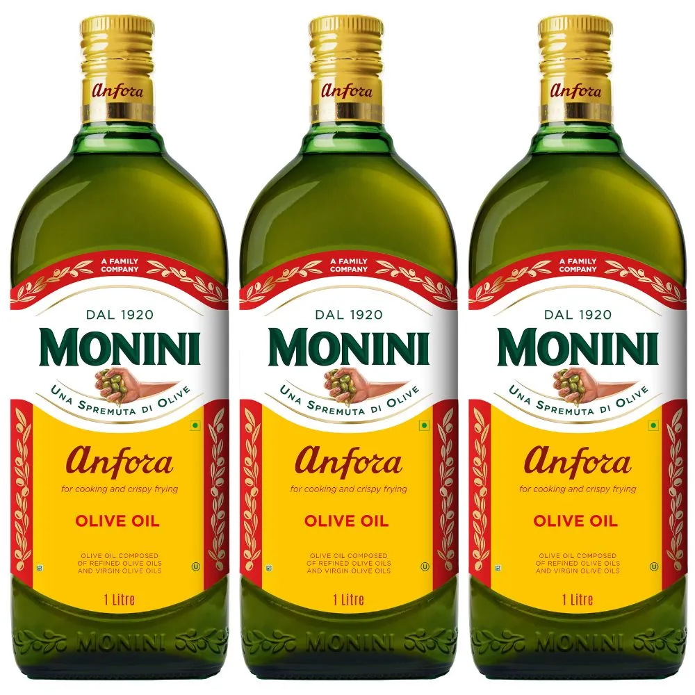 【Monini】莫尼尼純橄欖油1000mlx3瓶