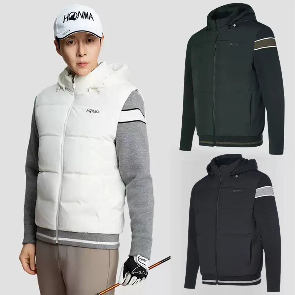 【HONMA 本間高爾夫】男仕羽絨95%鵝絨保暖外套 25FW 日本高爾夫品牌(L-XXL黑色HMLD121R112)