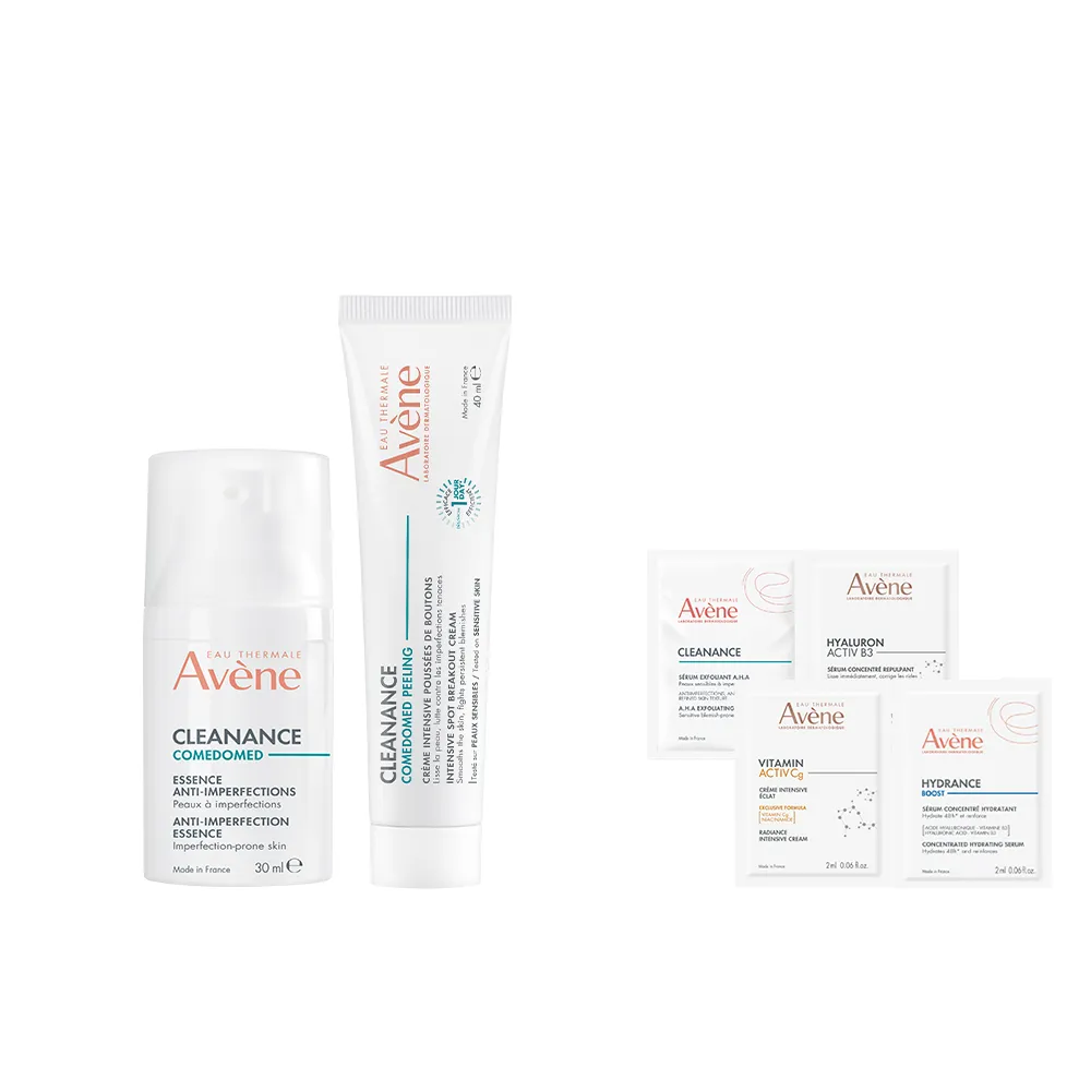 【Avene 雅漾】淨痘調理雙精華加強組(淨痘精華40ml+抗痘精華30ml)