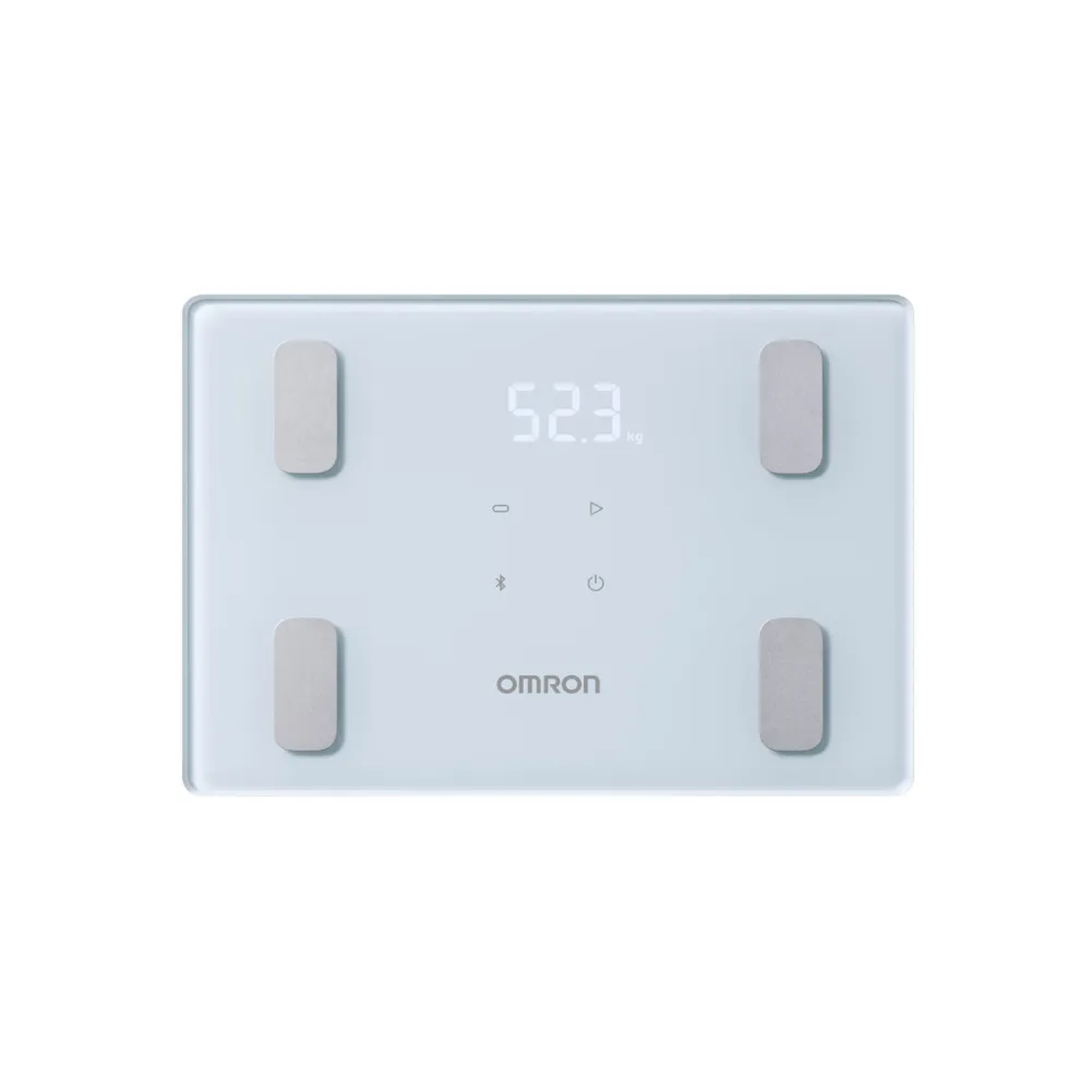 【OMRON 歐姆龍】KRD-403T 莫蘭迪色 體脂機 藍牙智能入門款 體重計(藍色)