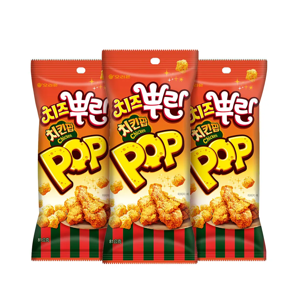 【好麗友】雞米花脆餅81gX3入優惠組(韓式起司炸雞口味)