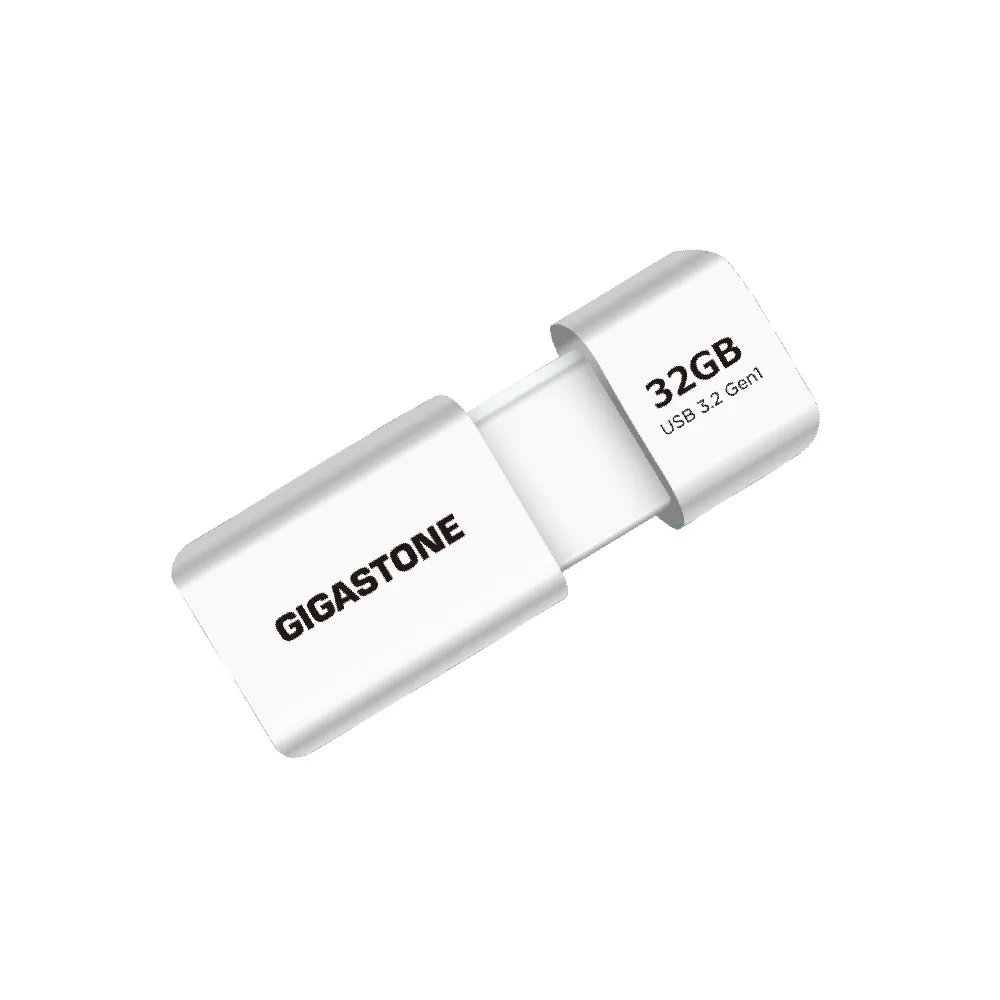 【GIGASTONE 立達】32GB USB3.1/3.2 Gen 1 極簡滑蓋隨身碟 UD-3202白(32G USB3.1高速隨身碟)