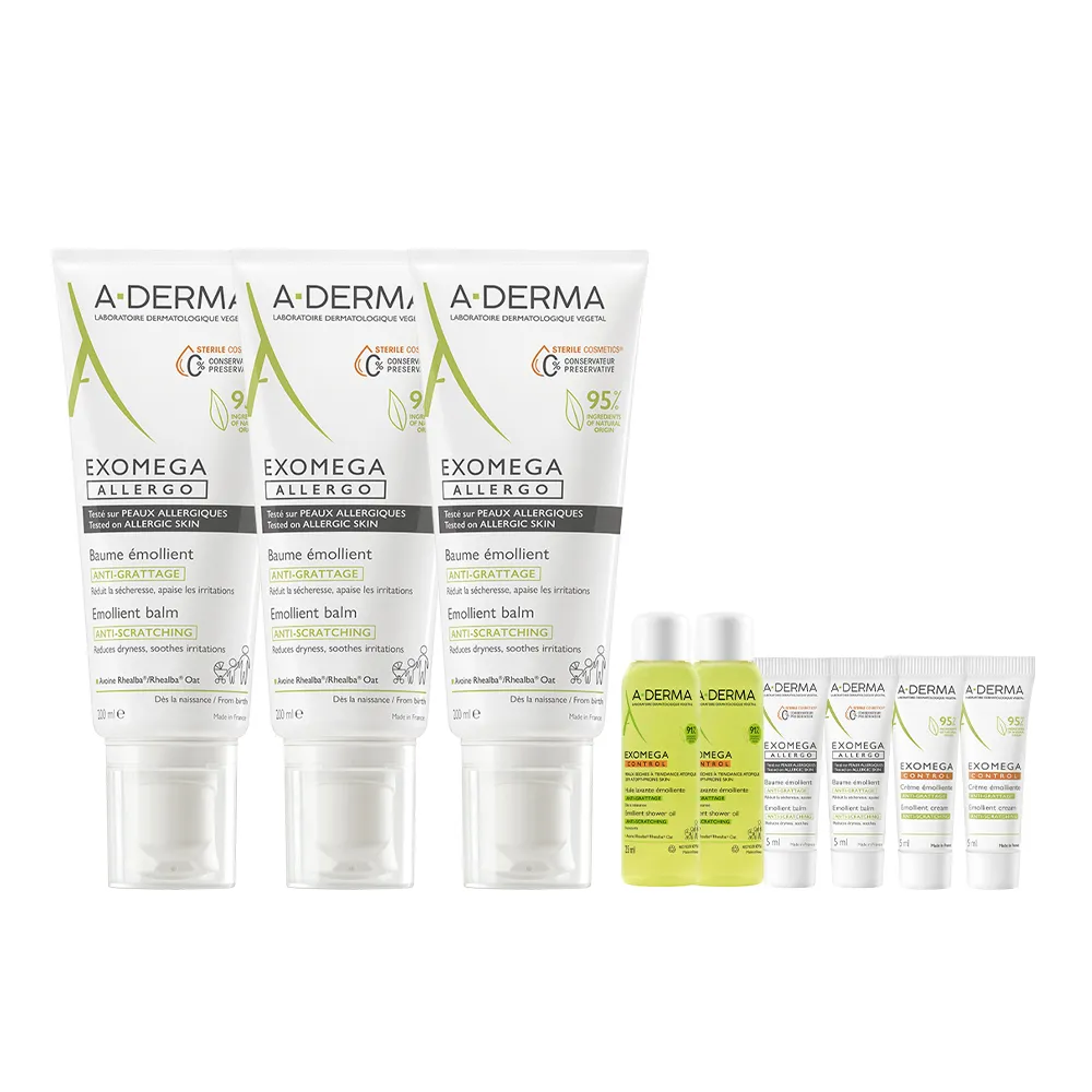 【A-DERMA 艾芙美】官方直營 燕麥新葉益護佳舒敏霜200mlx3入(乾緩乾癢/身體乳液/乳霜)