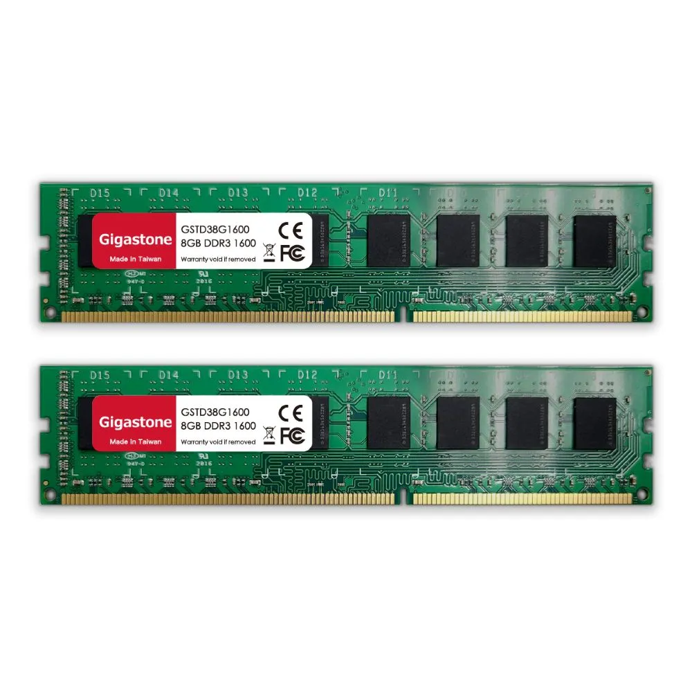 【Gigastone 立達國際】2入組 DDR3 1600MHz 16GB 桌上型記憶體(PC專用 8G *2)