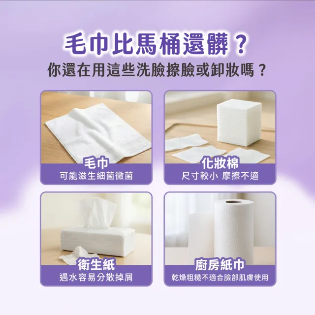 【Kleenex 舒潔】珍珠雲感卸妝洗臉巾 50片x12包/箱