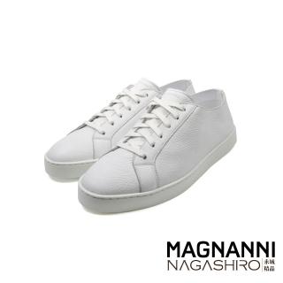 【MAGNANNI】NAGASHIRO永城精品 西班牙手工製．天然原皮紋理全粒面皮革休閒鞋 (26233-WH)