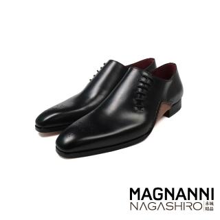 【MAGNANNI】NAGASHIRO永城精品 Wholecut Oxford 手工染色紳士鞋 靜夜墨黑(22101-BL)