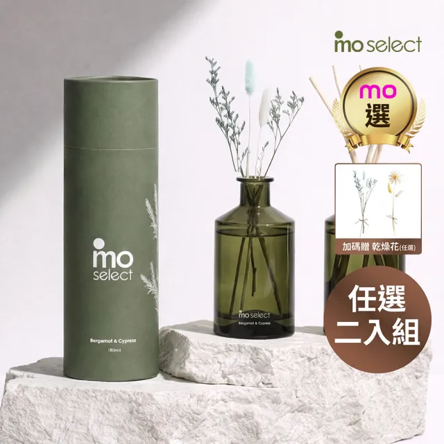 【mo select】植萃精油天然柳枝擴香禮盒2入(mo選/香氛/居家香氛/精油擴香/精美禮物)