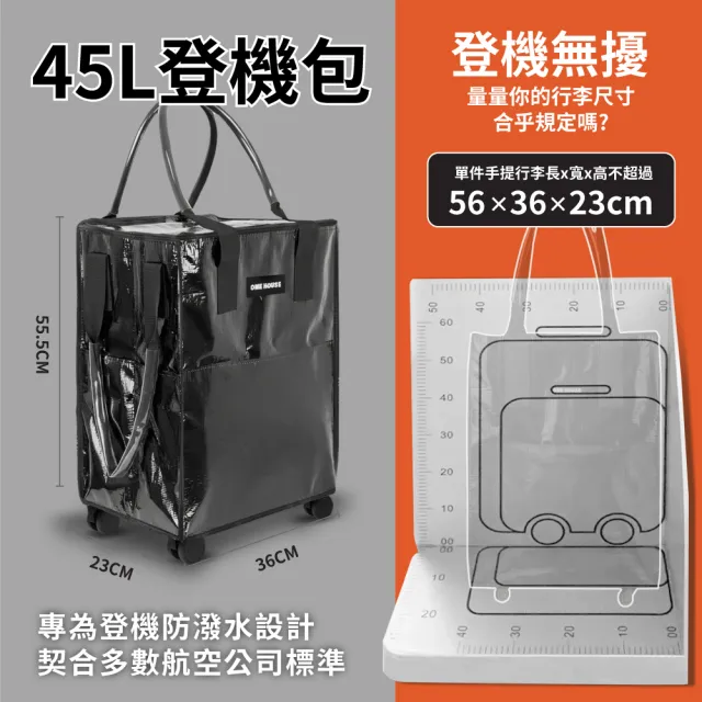 【ONE HOUSE】45L丹邁購物車/S號登機包系列-配件(底板+2吋機箱輪×4顆) ｜無附包袋 僅販售配件