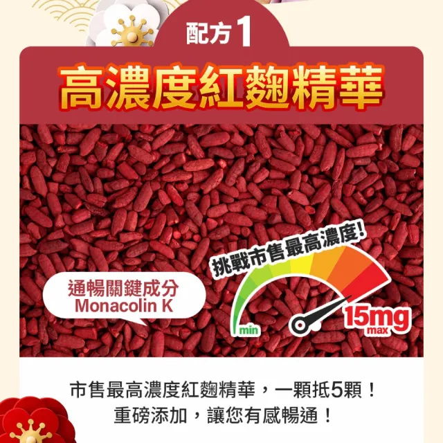 【葡萄王】舒活納麴王升級版 x2入 共120粒(納豆 紅麴 甜橙 益生菌)