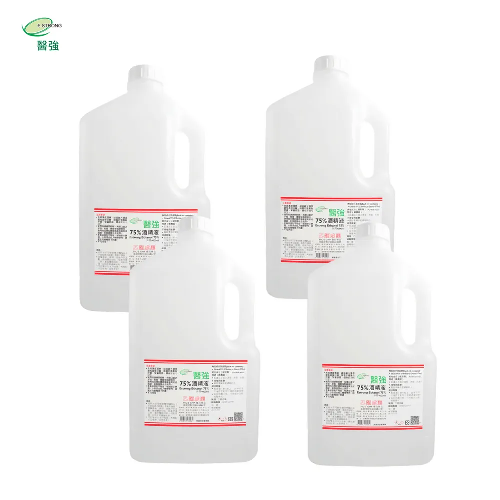 【醫強】75%酒精液 4桶組(4000ml/桶 防疫清潔)
