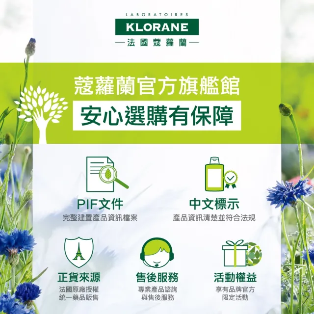【KLORANE 蔻蘿蘭】官方直營 養髮強韌三步驟組(洗髮精+護髮素+頭皮精華)