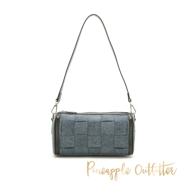 【Pineapple Outfitter】文青編織拼接休閒方包(黑色)