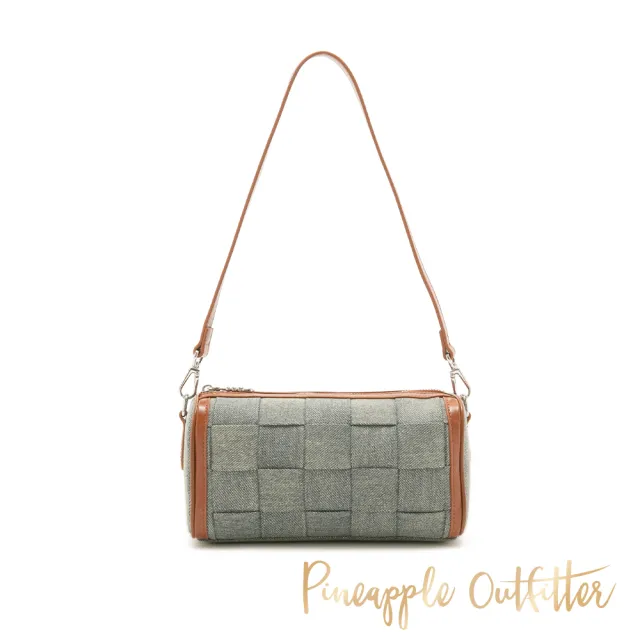 【Pineapple Outfitter】文青編織拼接休閒方包(棕色)