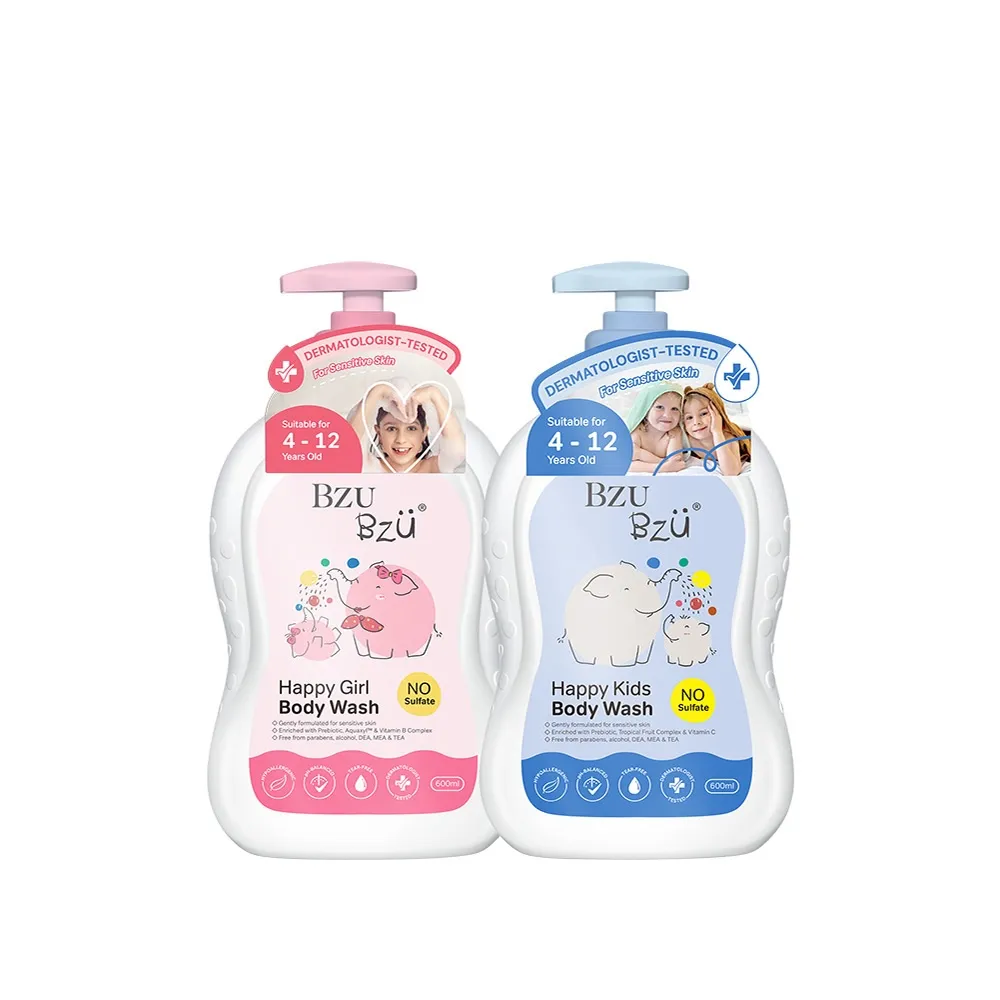 【BZU BZU】兒童沐浴乳 600ml(清爽溫和/保濕水潤 任選)