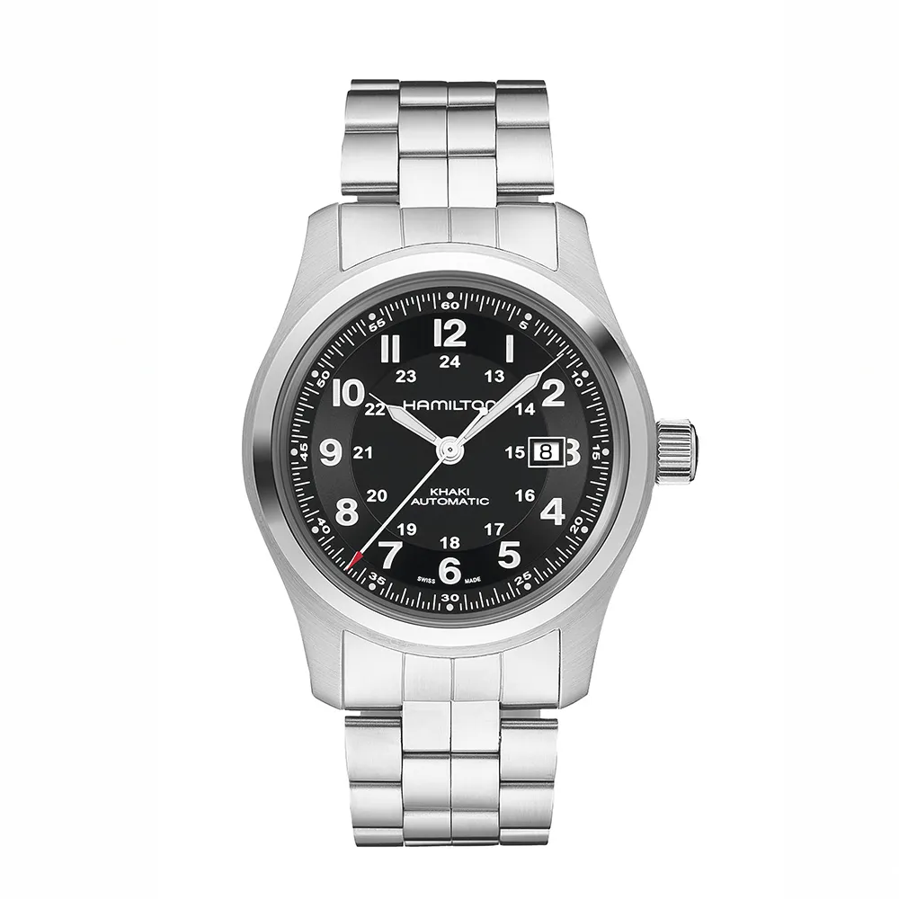 【HAMILTON 漢米爾頓旗艦館】卡其陸戰腕錶42mm(自動上鍊 中性 精鋼錶帶 H70515137)