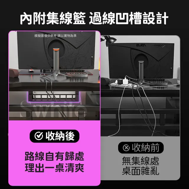 【靚白家居】超神電腦桌 140公分 洞洞板款(電競桌 書桌 洞洞板 辦公桌 工作桌 衣帽架 梳妝台 化妝桌)