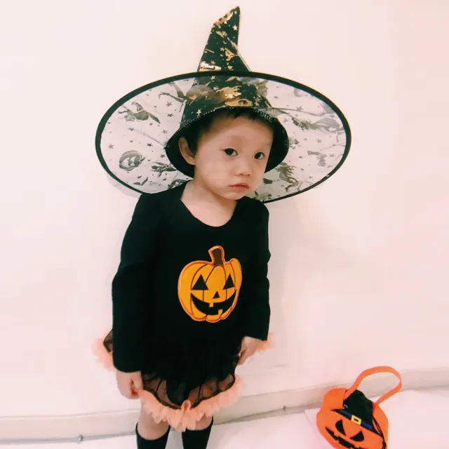 【橘魔法】萬聖節 尖尾立體巫婆帽 燙金紗帽 大人 兒童 帽子 節慶 裝扮 兒童派對 PARTY 道具 表演