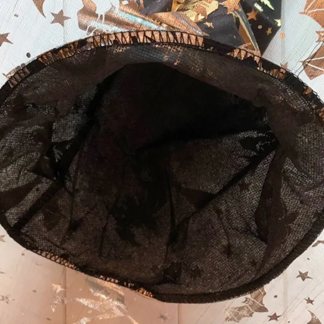 【橘魔法】萬聖節 尖尾立體巫婆帽 燙金紗帽 大人 兒童 帽子 節慶 裝扮 兒童派對 PARTY 道具 表演