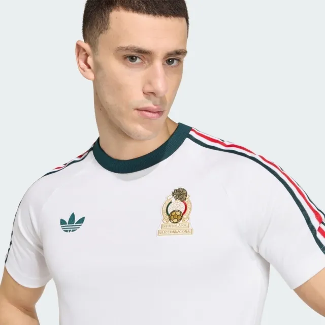 【adidas 愛迪達】Fmf Og Tee 男 運動上衣 休閒短袖 白 世界盃 墨西哥 短袖上衣(JZ6483)