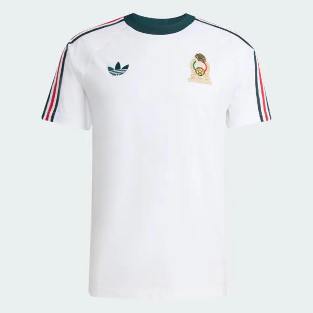 【adidas 愛迪達】Fmf Og Tee 男 運動上衣 休閒短袖 白 世界盃 墨西哥 短袖上衣(JZ6483)