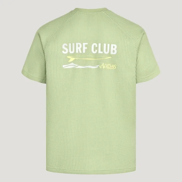【adidas 愛迪達】M Logo Tee2 男 T恤 運動上衣 休閒短袖 綠 亞版 背部印花(LE1238)