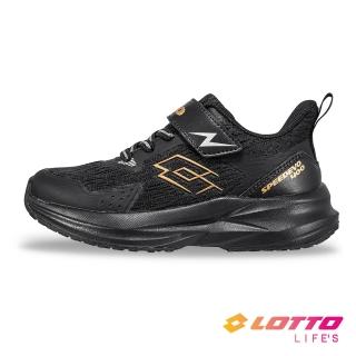 【LOTTO】童鞋 SPEED EVO 400 透氣輕量慢跑鞋(黑-LT5AKR0190)