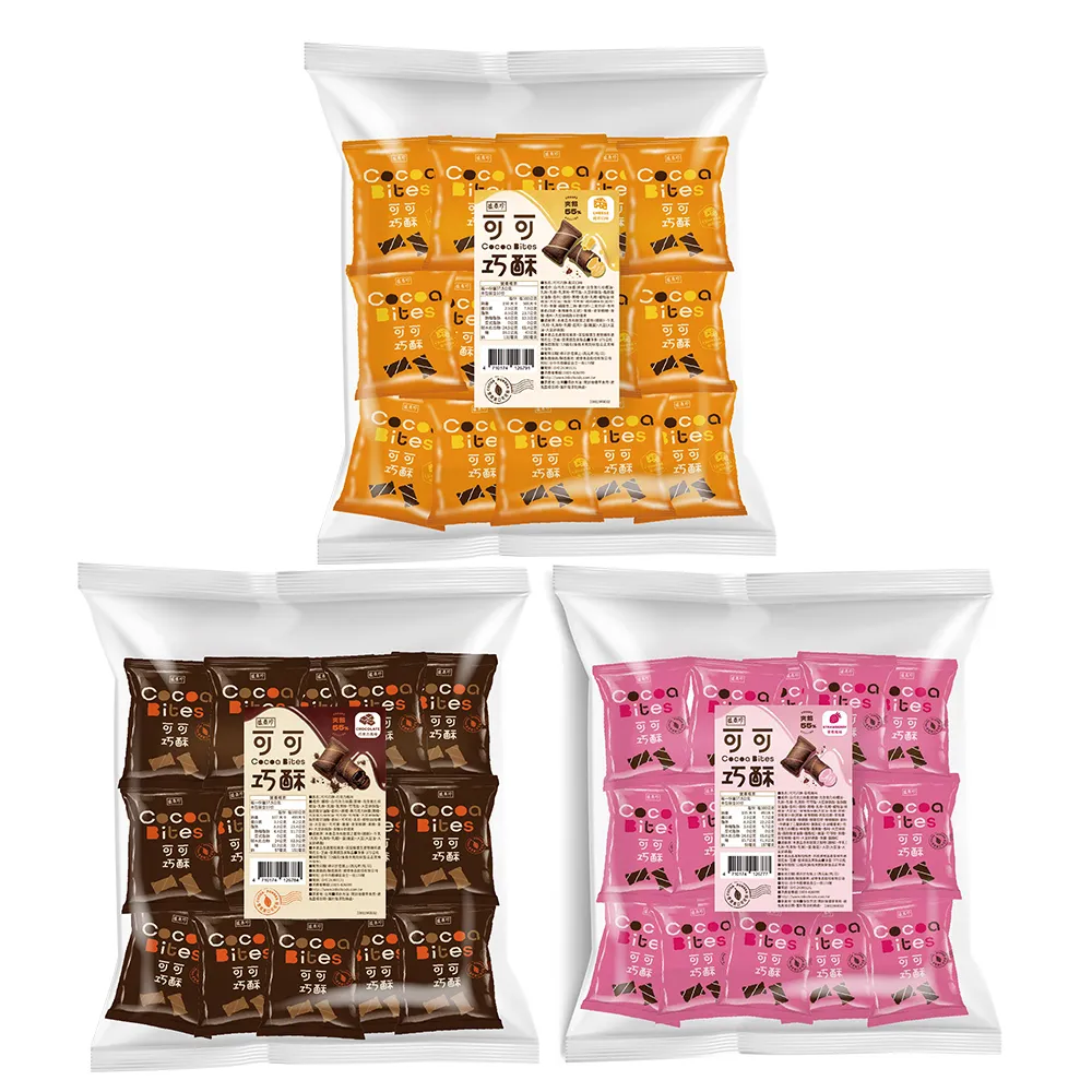 【盛香珍】可可巧酥375g/包 (起司/草莓/巧克力)-口味任選3包 中元普渡/拜拜/澎派/餅乾