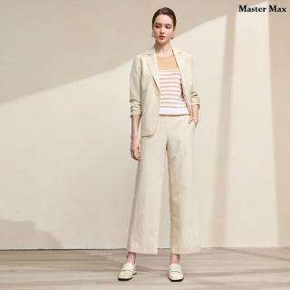 【Master Max】軟料直條紋單釦西裝長褲(8613009)