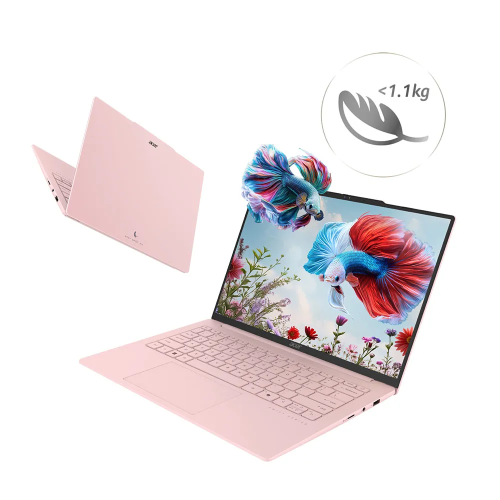 【Acer 宏碁】14吋CU7 極致輕薄3K OLED AI 筆電-粉(Swift Air/SFA14-71M-72Q2/Ultra 7-155H/32G/512G/W11)