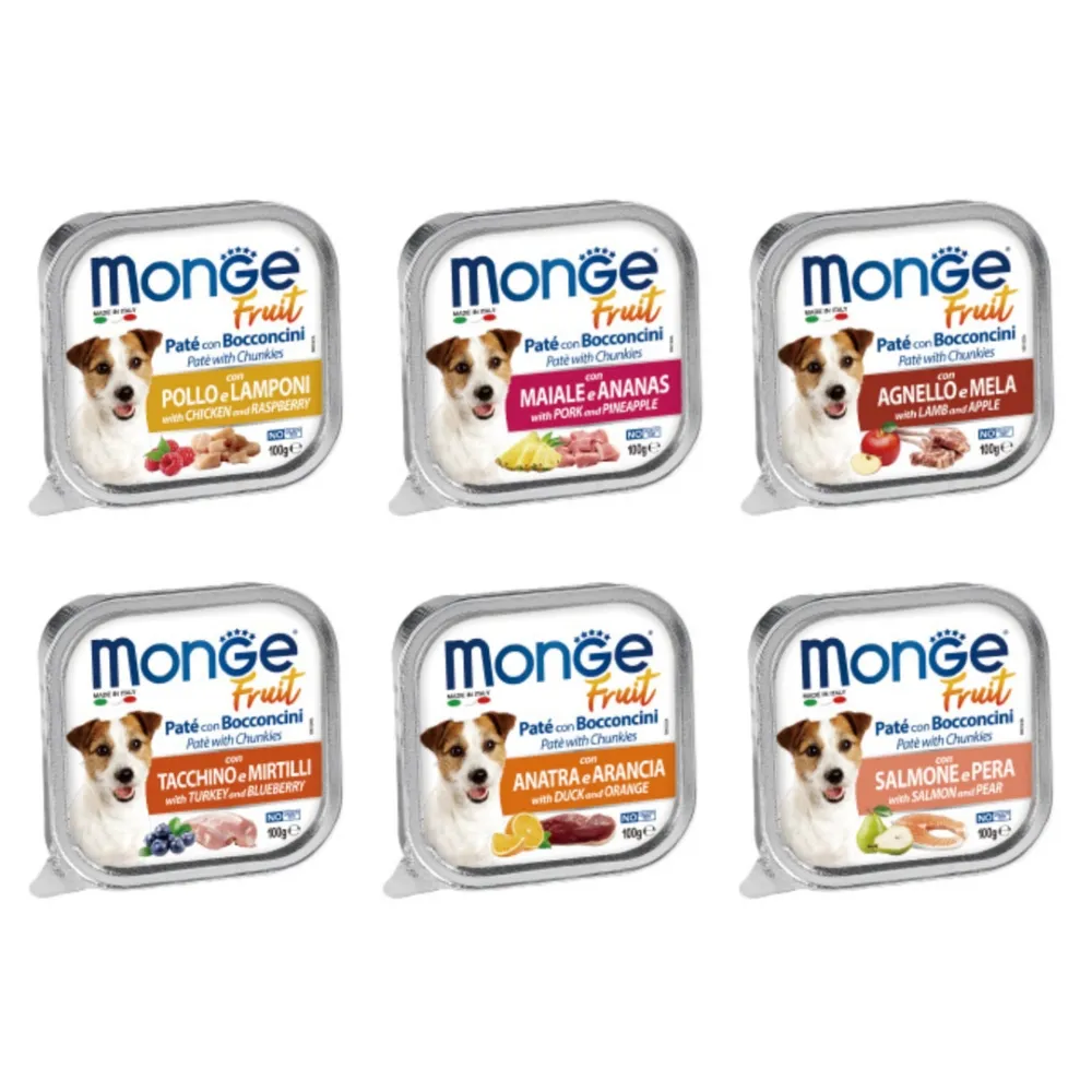 【Monge 瑪恩吉】倍愛滿滿蔬果 主食犬餐盒100g*32入組(狗罐/狗餐盒 全齡適用)