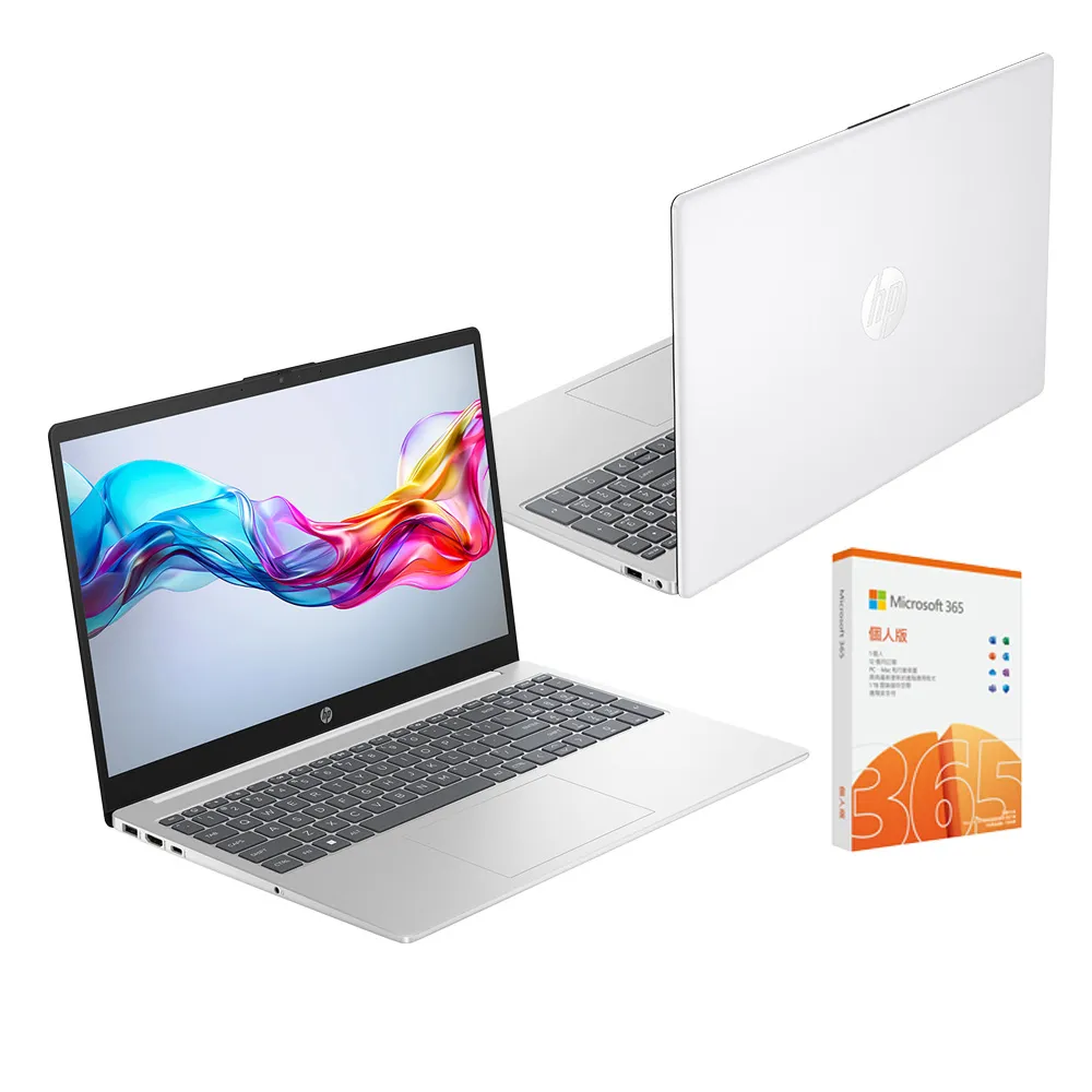 【HP 惠普】M365★15吋Core 5-120U輕薄效能筆電(15-fd0859TU/16G/512G SSD/W11/極地白)